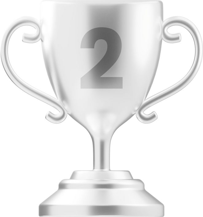 silver trophy 3d illustration