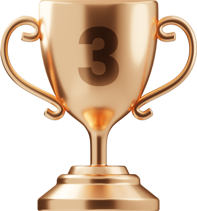bronze trophy 3d illustration