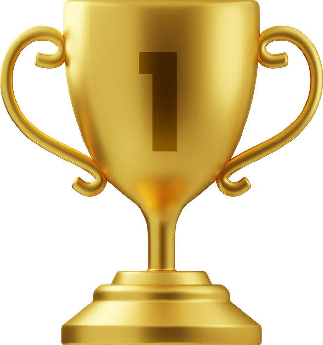 gold trophy 3d illustration